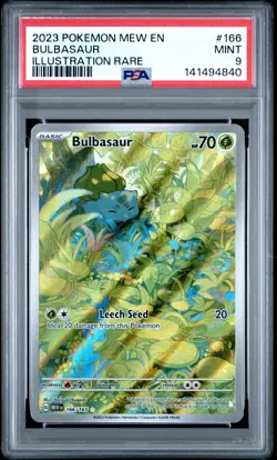 2023 POKEMON MEW EN-151 ILLUSTRATION RARE #166 BULBASAUR PSA 9 - Image 1