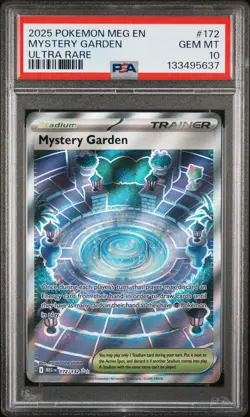 2025 POKEMON MEG EN-MEGA EVOLUTION ULTRA RARE #172 MYSTERY GARDEN PSA 10 - Image 1