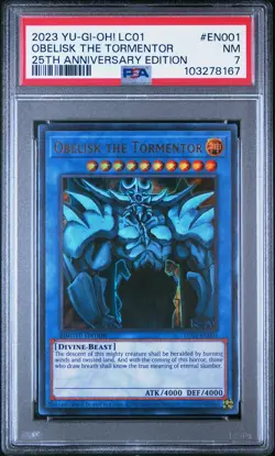 Yu-Gi-Oh! - Obelisk the Tormentor 2023 LC01-EN001 Limited Edition PSA 7 - Image 1