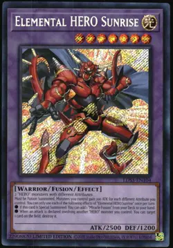 Yu-Gi-Oh! Season 3 Elemental HERO Sunrise 2022 LDS3-EN104 Secret Rare Limited - Image 1