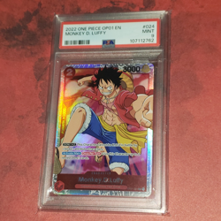 PSA 9 2022 ONE PIECE OP01 EN MONKEY D. LUFFY #024 MINT SUPER RARE - Image 1