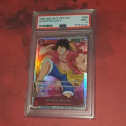PSA 9 2022 ONE PIECE OP01 EN MONKEY D. LUFFY #024 MINT SUPER RARE - Image 2