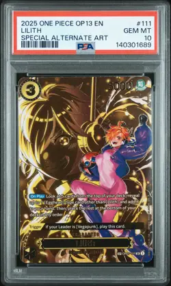 2025 ONE PIECE OP13-CARRYING ON HIS WILL SPECIAL ALTERNATE ART LILITH PSA 10 - Image 1