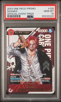 One Piece Shanks 2023 Promos Serialized Top Prize #120 PSA 10 - Image 1