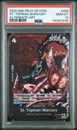 2025 ONE PIECE OP13-CARRYING ON HIS WILL ALTERNATE ART ST. TOPMAN WARCURY PSA 10 - Image 1