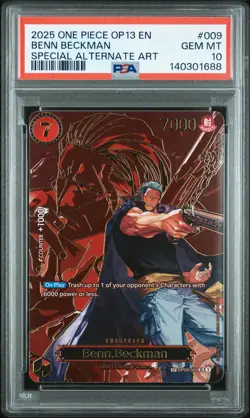 2025 ONE PIECE OP13-CARRYING ON HIS WILL #009 BENN BECKMAN PSA 10 - Image 1
