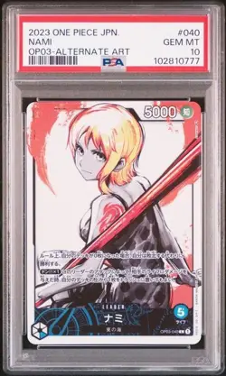 One Piece Nami 2023 JPN OP03 Pillars of Strength Alt Art #040 PSA 10 - Image 1