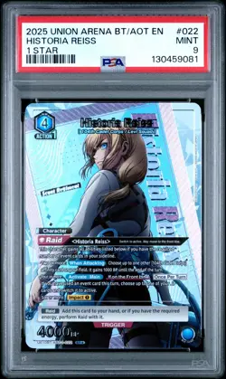 Union Arena TCG Historia Reiss Alt Art Holo PSA 10 Gem Mint Attack on Titan - Image 1