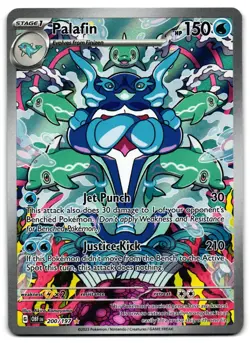 Palafin 200/197 - Pokemon TCG Obsidian Flames Illustration Rare 2023 - NM Card - Image 1