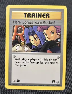 Pokemon Card Here Comes Team Rocket 71/82 1st Edition Rare Trainer - Image 1