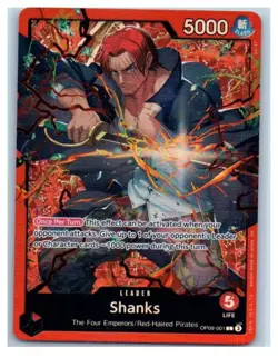 Shanks OP09-001 ONE PIECE Card Game NM - Image 1