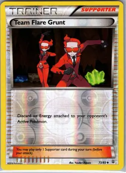Team Flare Grunt 129/146 Reverse Holo XY Base Set - Pokemon Card - NM - Image 1