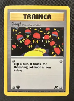 Pokemon Card Team Rocket Sleep! 79/82 1st Edition Trainer - Image 1