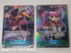 One Piece Illustration Box Vol 4 Promo Cards - Perona & Dracule Mihawk Sealed NM - Image 1