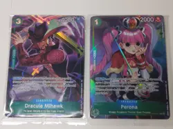 One Piece Illustration Box Vol 4 Promo Cards - Perona & Dracule Mihawk Sealed NM - Image 2