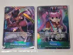 One Piece Illustration Box Vol 4 Promo Cards - Perona & Dracule Mihawk Sealed NM - Image 3