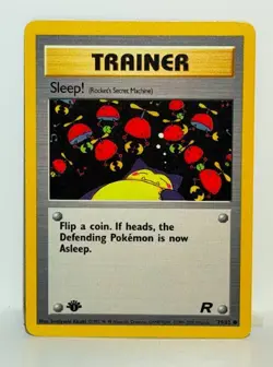Sleep! 79/82 Pokemon Card TCG Team Rocket First Edition Non Holo MP - Image 1