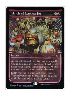MTG - NM Foil - March of Reckless Joy (Showcase) - Kamigawa: Neon Dynasty 386 - Image 1