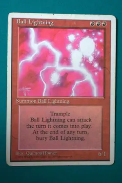 Ball Lightning -4th Edition- Heavily Played (SEE PICS) - Magic the Gathering(1) - Image 1