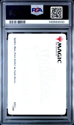 2025 MTG MARVEL'S SPIDER-MAN ART SER GOLD STAMPED SPIDER-MAN, PETER PARKER PSA 8 - Image 2