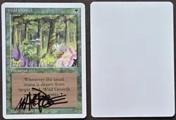 Signed MtG Magic Mark Poole Artist Proof _ Revised _ WILD GROWTH _ VHTF 1/100! - Image 1