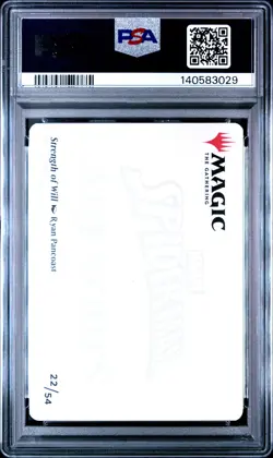 2025 MTG MARVEL'S SPIDER-MAN ART SER GOLD STAMPED #22 STRENGTH OF WILL PSA 8 - Image 2