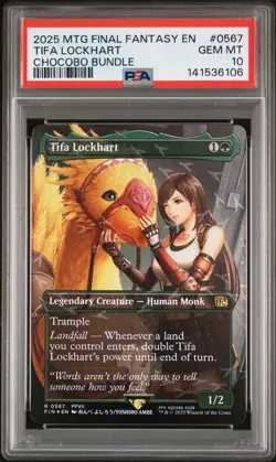 2025 MTG FINAL FANTASY CHOCOBO BUNDLE #0567 TIFA LOCKHART PSA 10 - Image 1