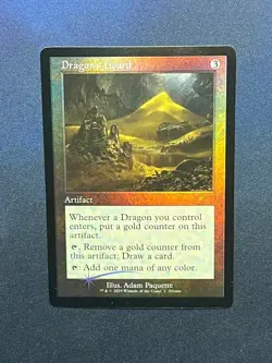 MTG Dragon's Hoard FOIL Retro Frame WPN Gateway Promo Magic the Gathering TCG - Image 1