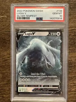 Pokemon Lugia V Psa 10 Gem Mint! 138/195 Sword & Shield Silver Tempest 2022! - Image 1