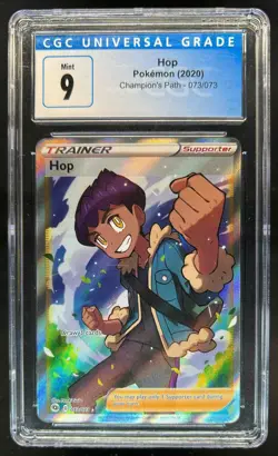 2020 Pokemon SWSH Champion's Path Hop Ultra Rare #073/073 CGC 9 - Image 1