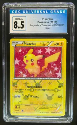 2013 Pokemon Black & White Legendary Treasures Pikachu Radiant #RC07 CGC 8.5 - Image 1