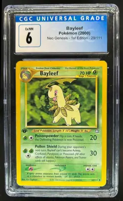 2000 Pokemon Neo Genesis Bayleef #28/111 CGC 6 - Image 1