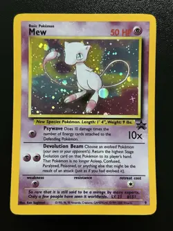 MEW Pokemon Card - WOTC Promo - Black Star - #9 - HOLO - NM (E) - Image 1