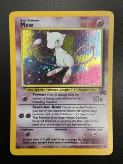 MEW Pokemon Card - WOTC Promo - Black Star - #9 - HOLO - NM (E) - Image 2