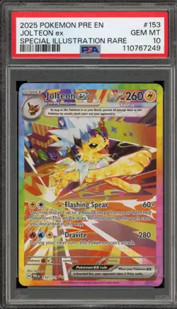 Pokemon Jolteon ex Prismatic Evolutions Special Illustration Rare #153 PSA 10 - Image 1