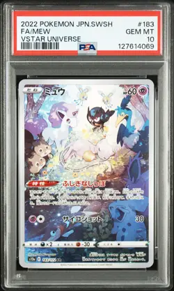 2022 POKEMON JPN SWORD & SHIELD VSTAR UNIVERSE #183 FULL ART/MEW PSA 10 - Image 1