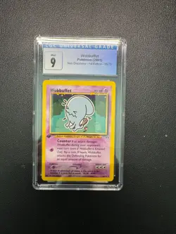 CGC 9 MINT - Pokemon 1st Edition Wobbuffet 35/75 Neo Discovery (POP 18) - Image 1