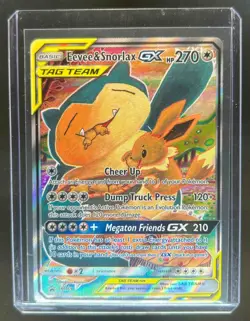 2016-19 Pokemon SM Black Star Promos Eevee & Snorlax Tag Team #SM169 - Image 1