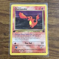Pokemon TCG Charmander Team Rocket 1st Edition 50/82 LP - Image 1