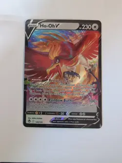 2022 Pokemon Ho-Oh V 140/195 Silver Tempest Holo - Image 1