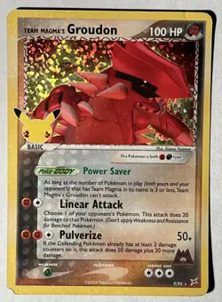 Team Magma's Groudon - 9/95 - Pokemon Celebrations Classic Collection Heavy Play - Image 1