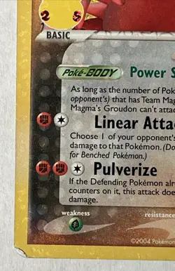 Team Magma's Groudon - 9/95 - Pokemon Celebrations Classic Collection Heavy Play - Image 2