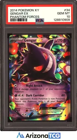 Pokemon 2014 Gengar EX 34/119 Phantom Forces GEM MINT PSA 10 - Image 1