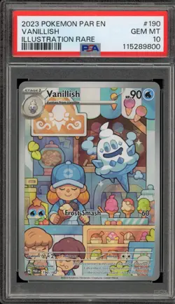 Pokemon Vanillish Paradox Rift Illustration Rare #190 PSA 10 Gem Mint - Image 1