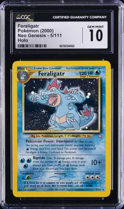 2000 POKEMON NEO GENESIS FERALIGATR CGC 10 - Image 1