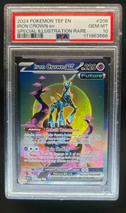 2024 Pokemon Temporal Forces Iron Crown ex #206/162 PSA 10 - Image 1
