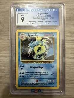 1999 Pokemon Gyarados Holo CGC 9 Mint #6 Base Set - Image 1