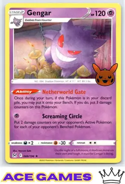 Gengar (2022 Copyright Date) #066/196 Trick or Trade BOOster 2023 Pokemon - Image 1
