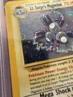 2000 POKEMON GYM HEROES HOLO #8 LT. SURGE'S MAGNETON PSA 8 - Image 3