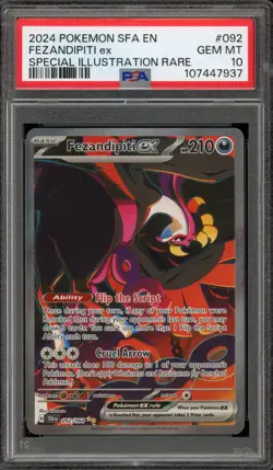 Pokemon Fezandipiti ex Shrouded Fable Special Illustration Rare #092 PSA 10 - Image 1
